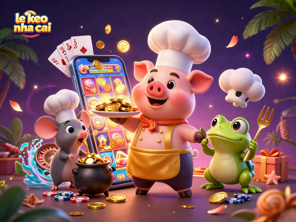Experience a vibrant scene showcasing ty le keo nha cai and thrilling casino elements with gold coins and colorful gaming visuals.