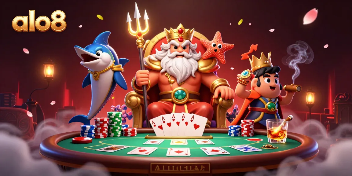 Bet big at alo8 with Neptune and a poker table packed with action and excitement!