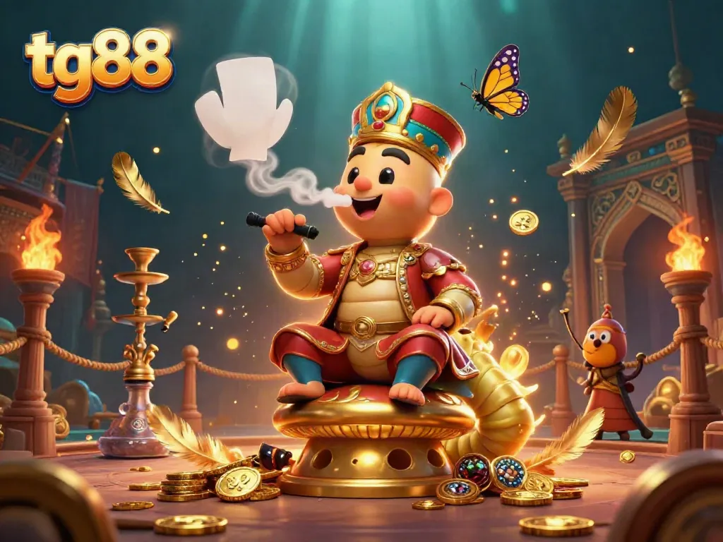 Engage in thrilling bets at tg88 with a captivating 3D illustration of unique casino characters.