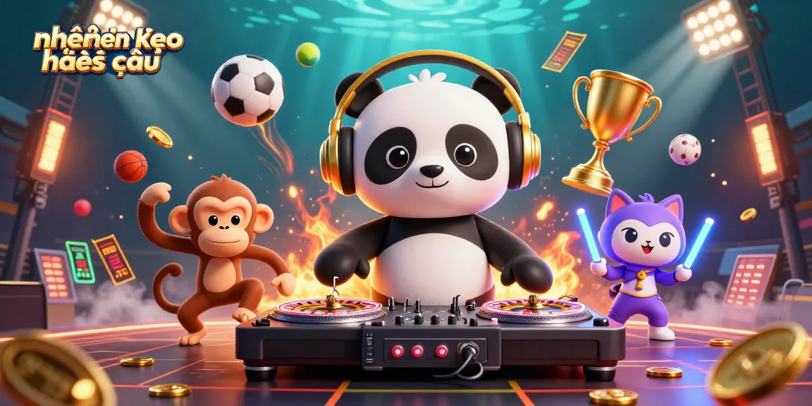 Engage with nhân định kèo nhà cái while enjoying an exciting 3D sports-themed party scene with dynamic characters and elements.