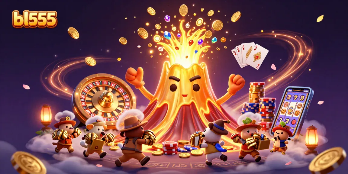Experience thrilling wins at bl555 with cascading coins, exciting roulette, and vibrant casino energy.
