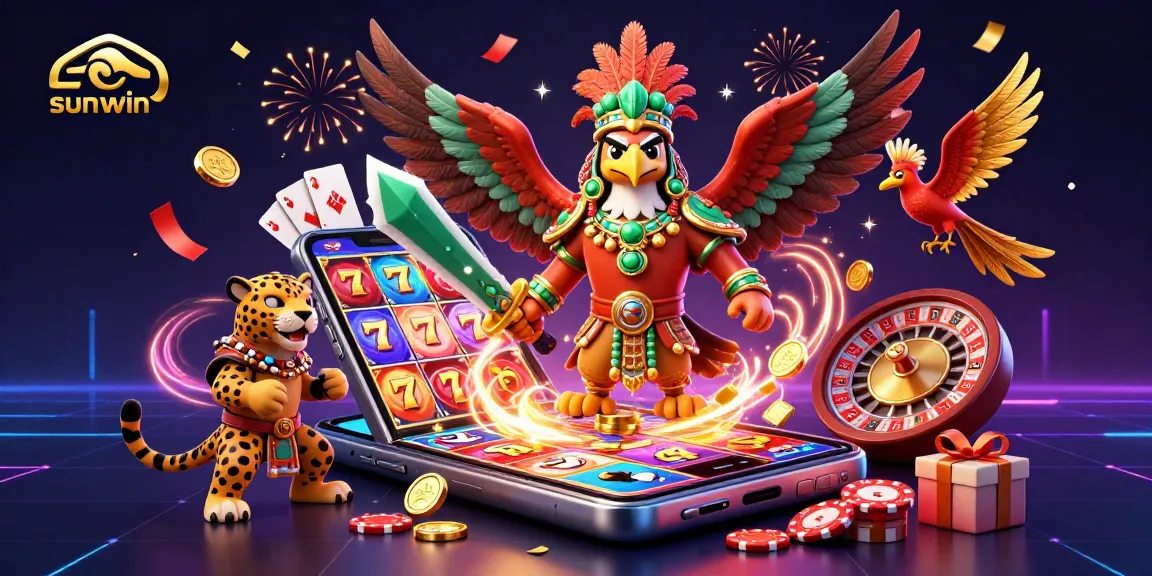Experience immersive gameplay with sunwin featuring Aztec warriors and dynamic casino elements.