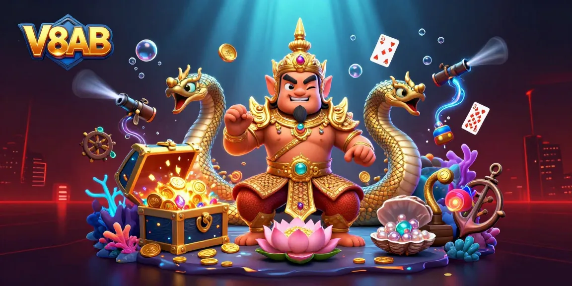V8AB offers thrilling underwater casino adventures with vibrant treasures and interactive game elements.
