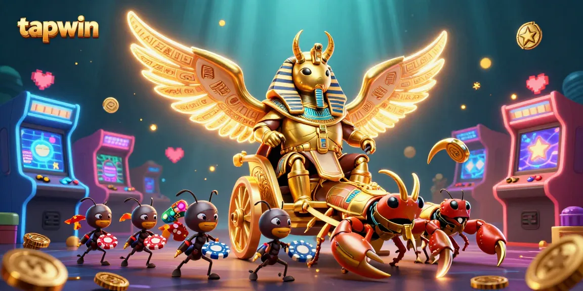 Enjoy the thrilling world of tapwin with vibrant 3D illustrations of casino elements and gaming