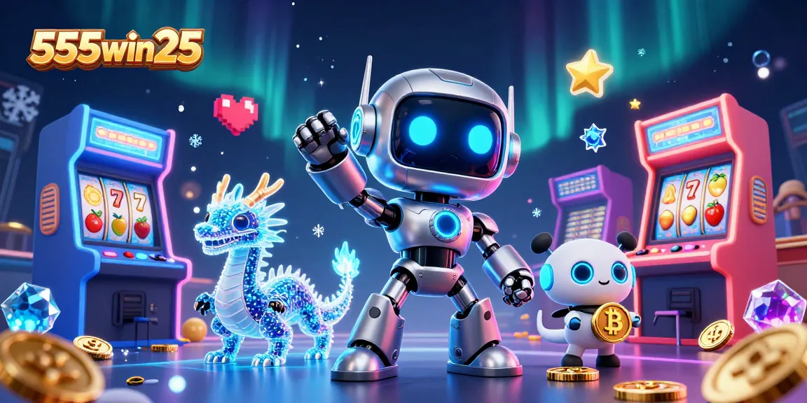 Experience thrilling gameplay with 555win25 and vibrant casino elements in a captivating illustration.