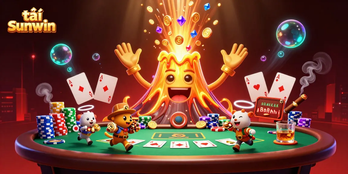 Experience the thrilling world of tải sunwin as a golden volcano erupts with treasures, enticing gamers to join.