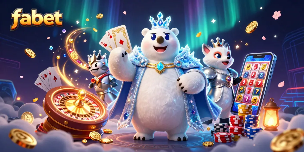 Embark on exciting gameplay with fabet's 3D cartoon ice king polar bear and dynamic casino elements.